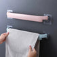 Self Adhesive Bathroom Towel Rack Wall Mounted Single Rod Towel Holder