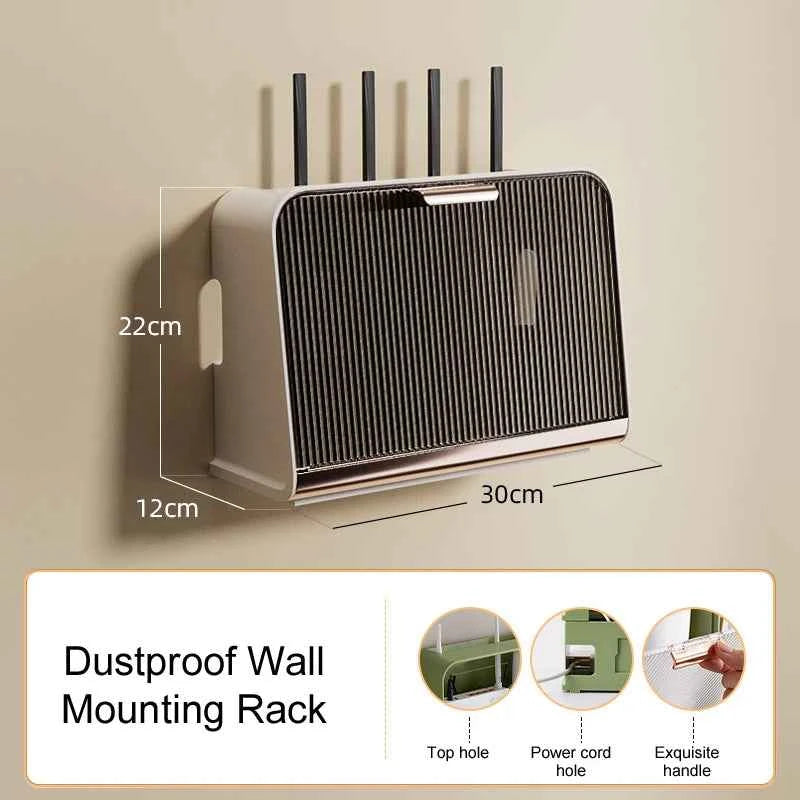 Luxury Wall-mounted WiFi Router Shelf for Space-Saving Convenience