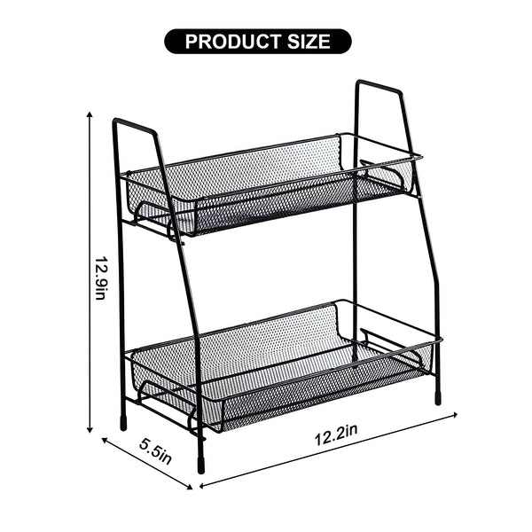 2 Layer Metal Stand Multi-Purpose Organizer