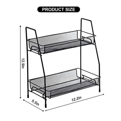 2 Layer Metal Stand Multi-Purpose Organizer