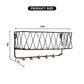 Luxury Nordic Wall Basket Shelf with Wooden Hooks | Modern Metal Storage Organizer Rack