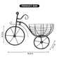 Bicycle Design Wall Basket for Home Decoration | Luxury Floral Wall Decor