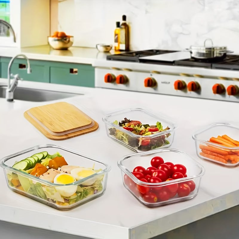 4 Pcs Glass Food Storage Containers Set – Airtight Glass