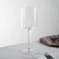 Crystal Wine Glass Set of 6 15oz Hand Blown Square Design Elegant Lead-Free Crystal Glasses