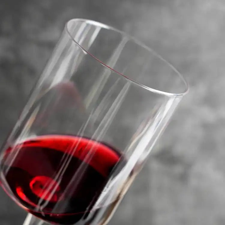 Crystal Wine Glass Set of 6 15oz Hand Blown Square Design Elegant Lead-Free Crystal Glasses