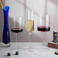 Crystal Wine Glass Set of 6 15oz Hand Blown Square Design Elegant Lead-Free Crystal Glasses