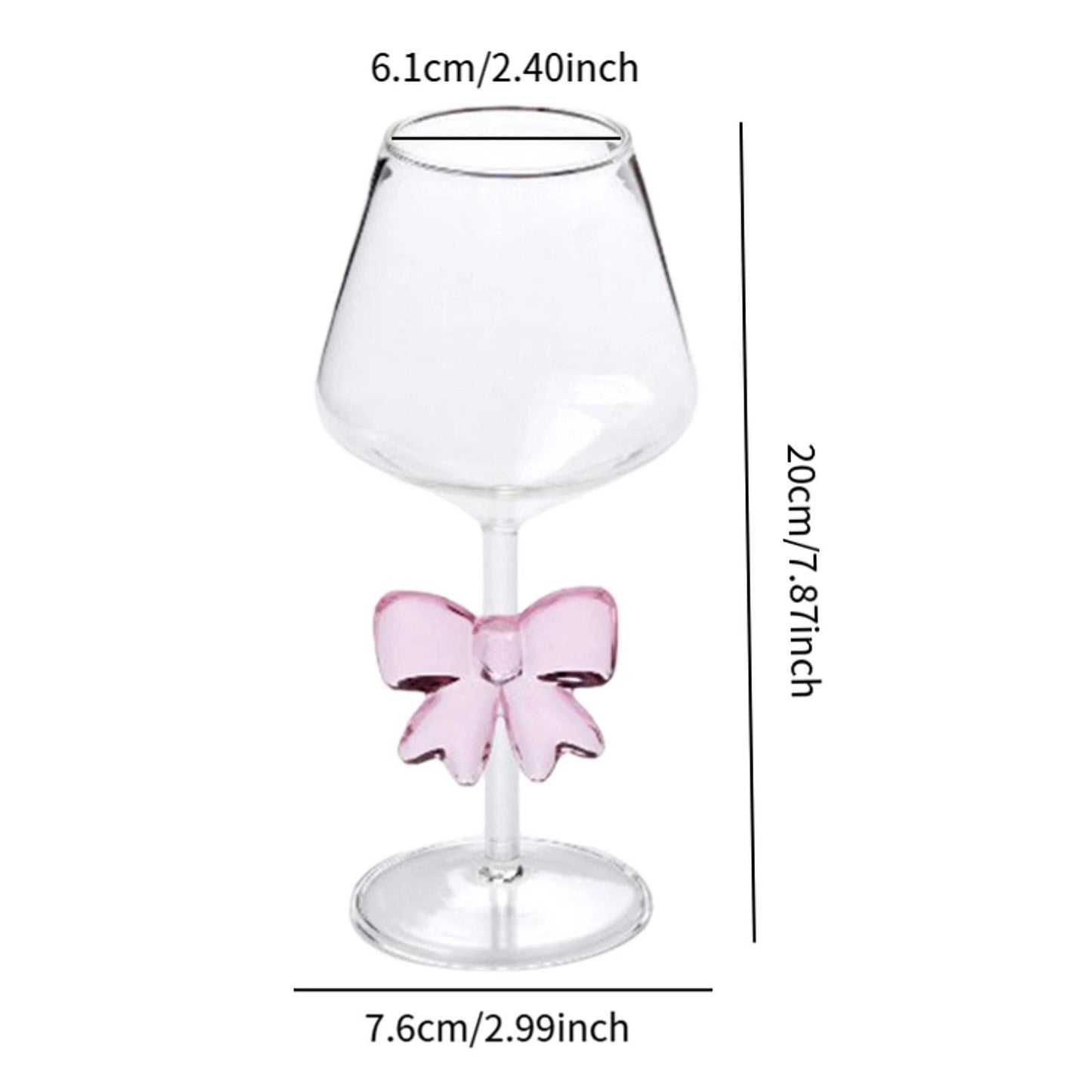 Elegant Bow Stem Glass Luxury Crystal Design