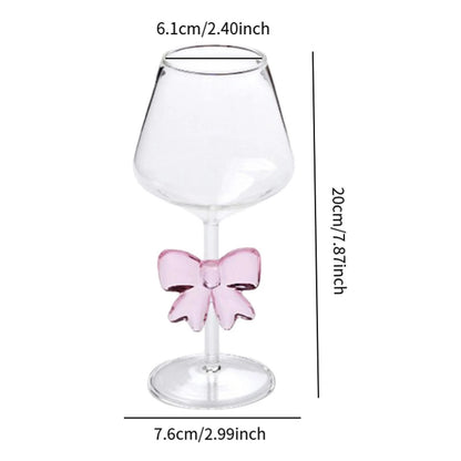 Elegant Bow Stem Glass Luxury Crystal Design