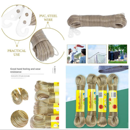 PVC Steel Wire Clothesline – Heavy Duty Outdoor & Indoor Drying Rope (20m)