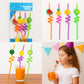 Spiral Drinking Straws Set Fruit Design Party Straws (4 Pcs)