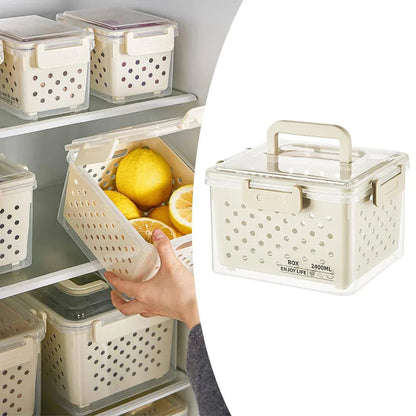 Stackable Fridge & Pantry Storage Container Set with Locking Lid (3pcs)