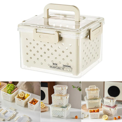 Stackable Fridge & Pantry Storage Container Set with Locking Lid (3pcs)
