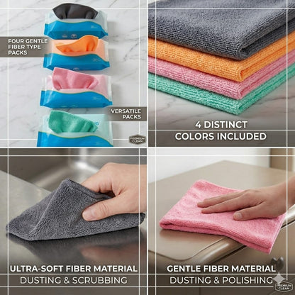 Premium Microfiber Cleaning Cloth Pack (20 Sheets)