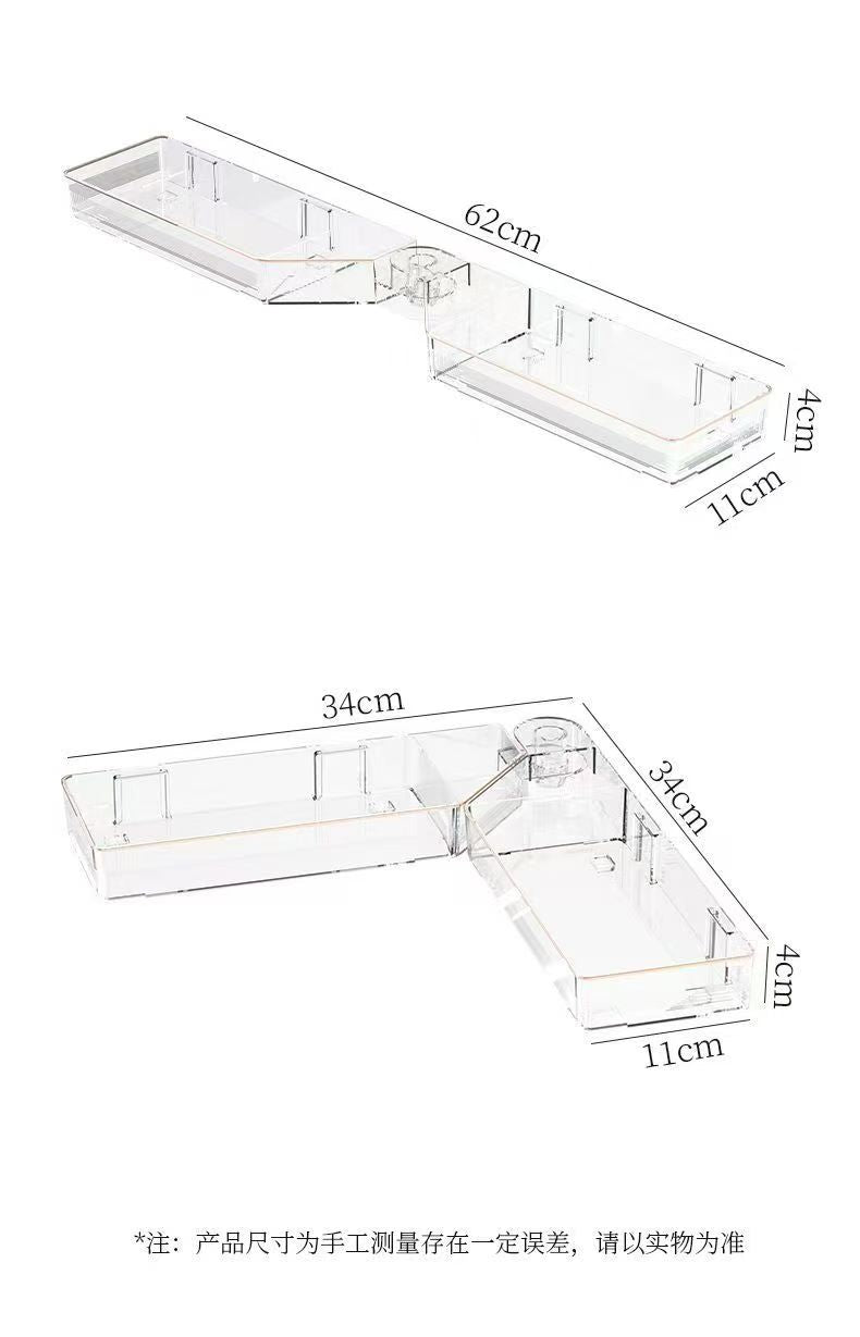 Wall Mounted Acrylic Bathroom Organizer Shelf
