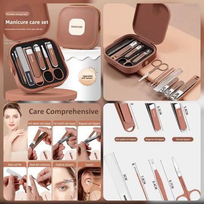 Premium Portable Manicure & Pedicure Grooming Set with Travel Case