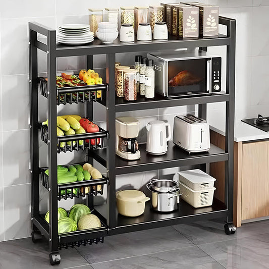 Multifunctional Storage Rack Space-Saving Organizer for Home Kitchen
