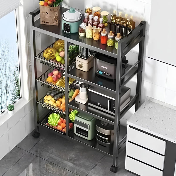 Multifunctional Storage Rack Space-Saving Organizer for Home Kitchen