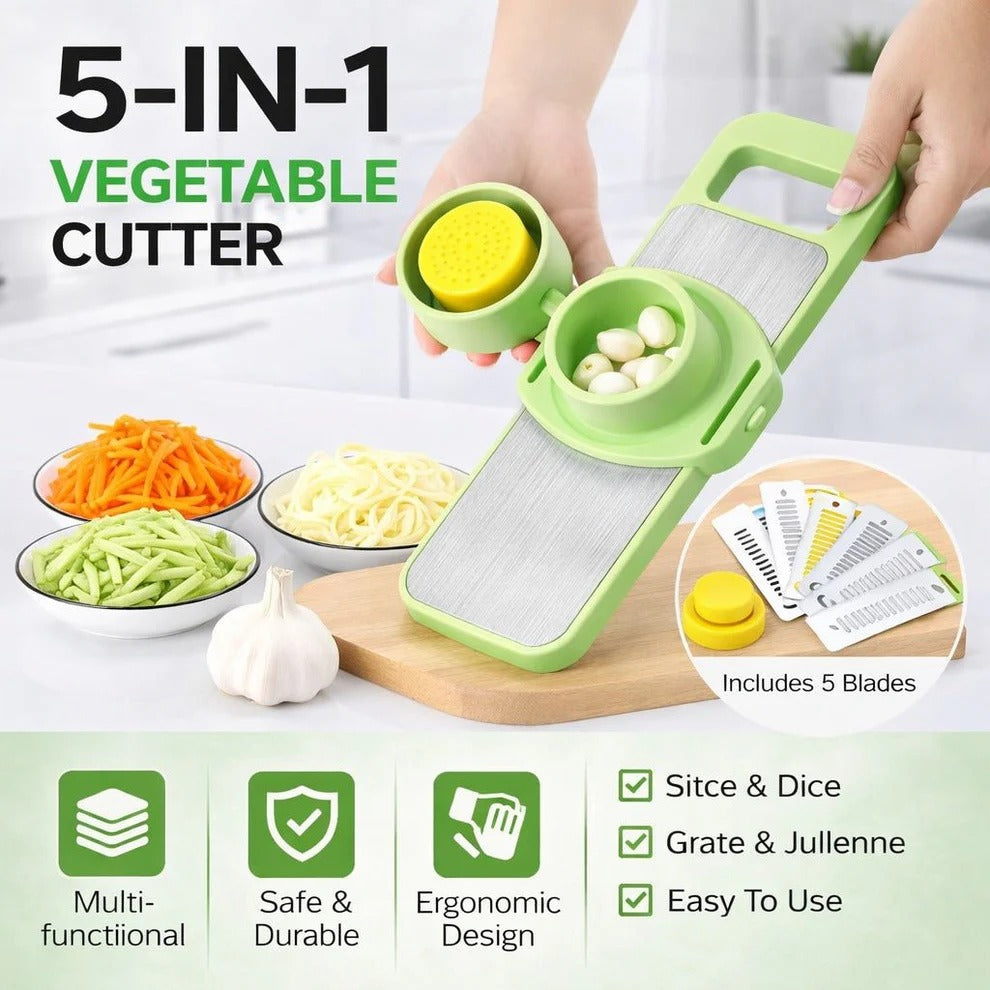 5 in 1 Vegetable Cutter & Slicer | Multifunction Kitchen Chopper