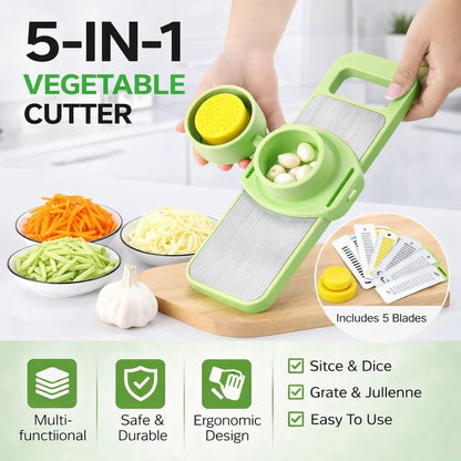 5 in 1 Vegetable Cutter & Slicer | Multifunction Kitchen Chopper