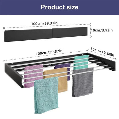 Wall Mounted Foldable Clothes Drying Rack – Space Saving Laundry Hanger