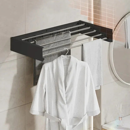Wall Mounted Foldable Clothes Drying Rack – Space Saving Laundry Hanger