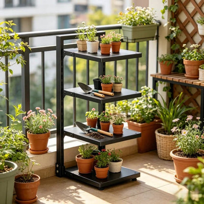 Premium Multi-Layer Bathroom Storage Rack – Space Saving Metal Organizer Shelf