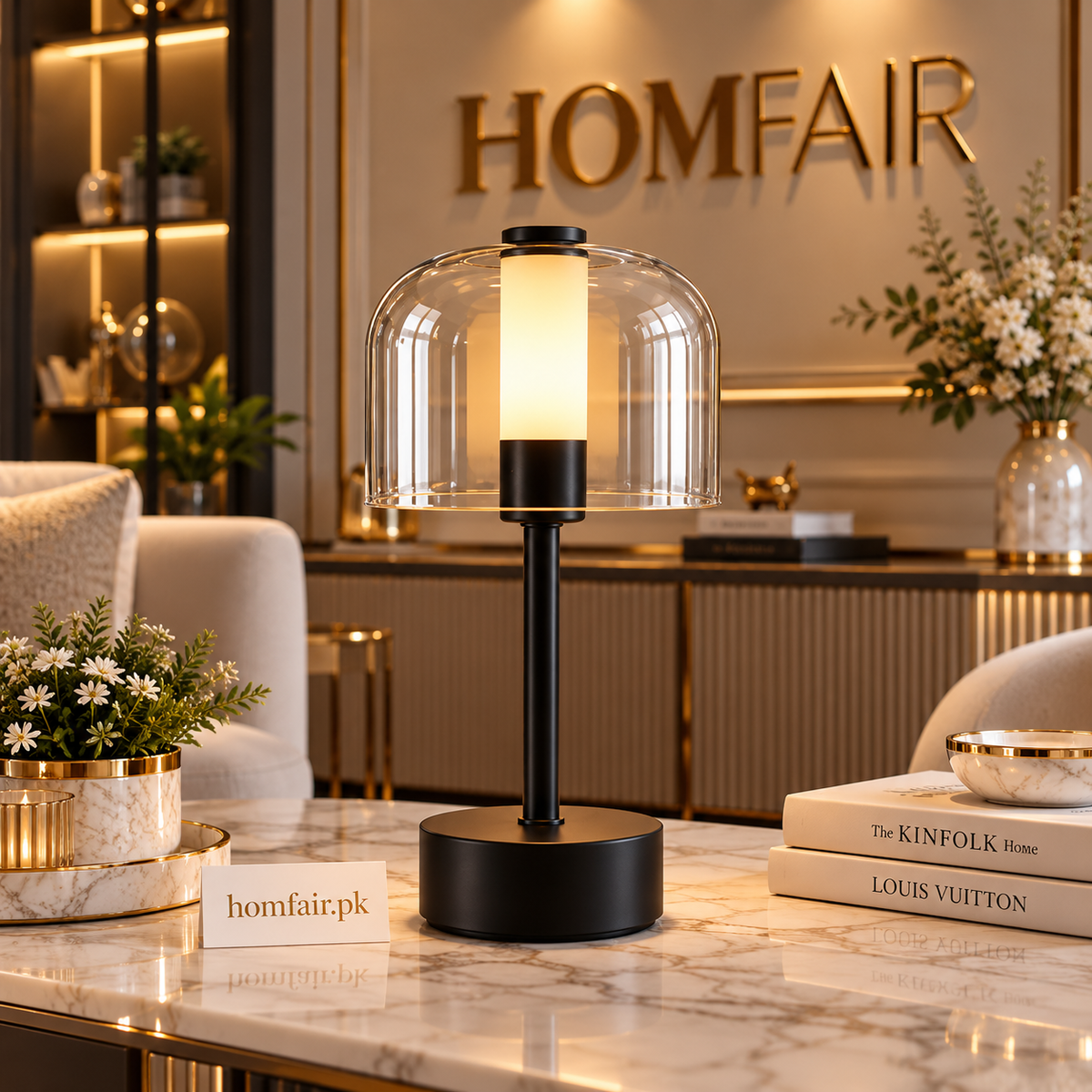 Halo Vista Glass Table Lamp