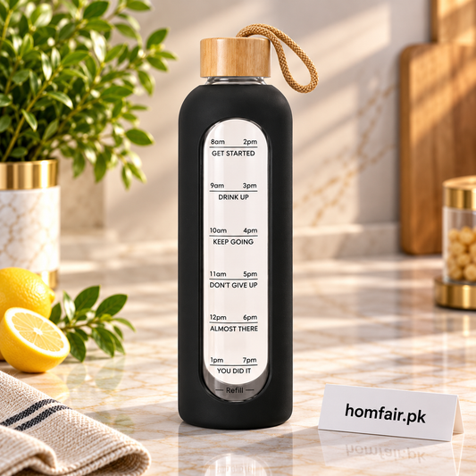 Danny Home Elegant 1000ml Glass Drinks Bottle – Stylish Premium Beverage Storage for Home & Dining