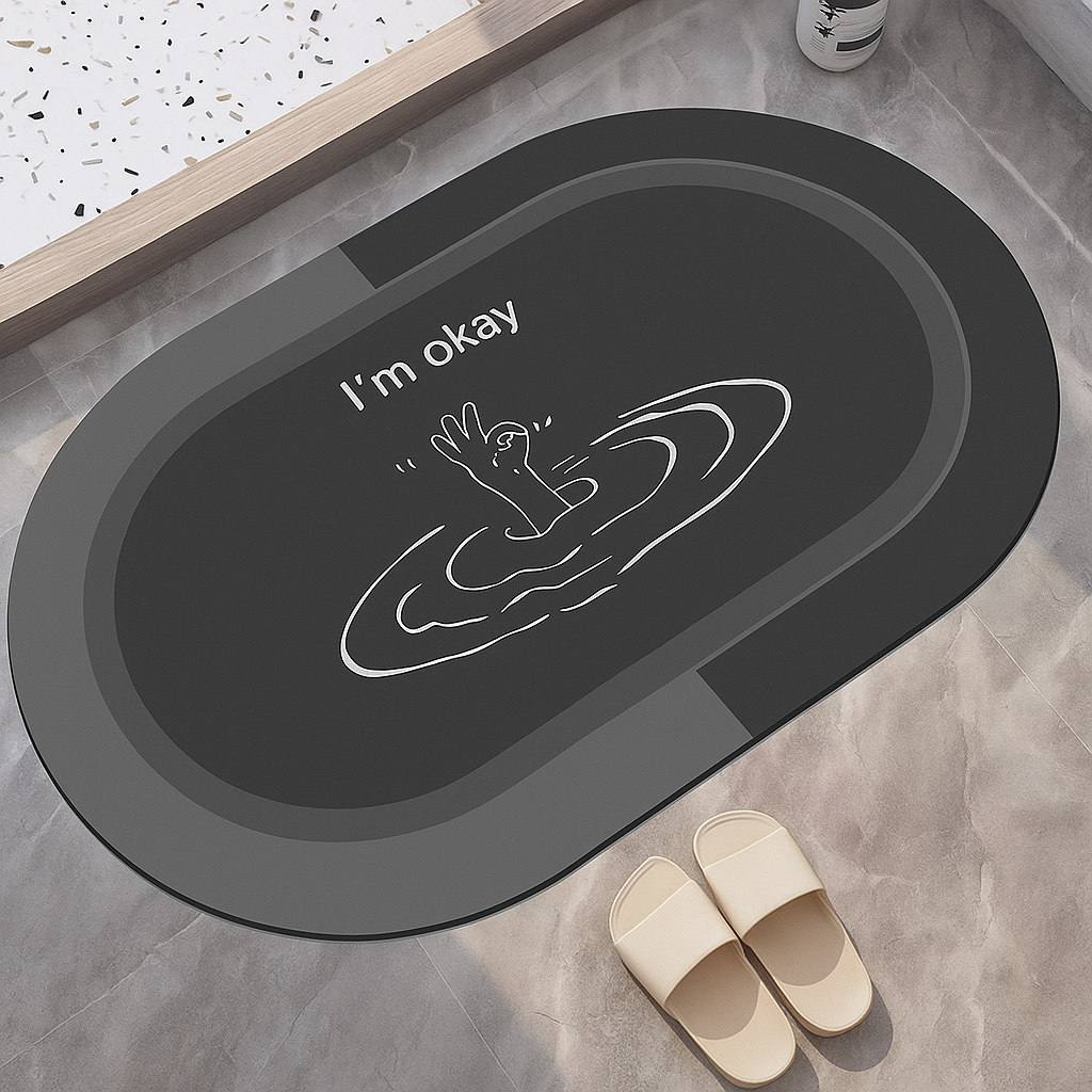 I'M Okay Mat for Home Entrance Non-Slip Door Mat for Indoor & Outdoor Use