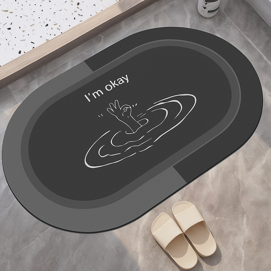I'M Okay Mat for Home Entrance Non-Slip Door Mat for Indoor & Outdoor Use