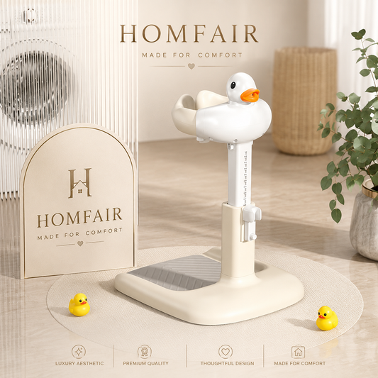 Cute Duck Baby Bath Water Thermometer Stand | Safe Bath Temperature Tester for Infants & Toddlers – Homfair.pk