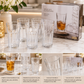 Premium 6-Piece Ribbed Clear Drinking Glasses