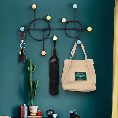 Luxury Nordic Geometric Wall Hook Rack for Entryway & Home Organization