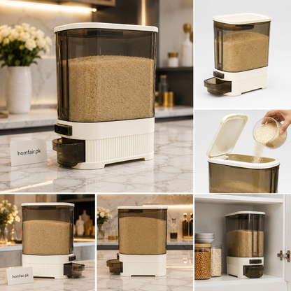 Airtight Rice & Grain Storage Dispenser Container