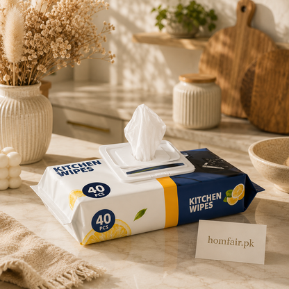 Kitchen Cleaning Wipes – Multipurpose Disposable Wet Wipes Pack