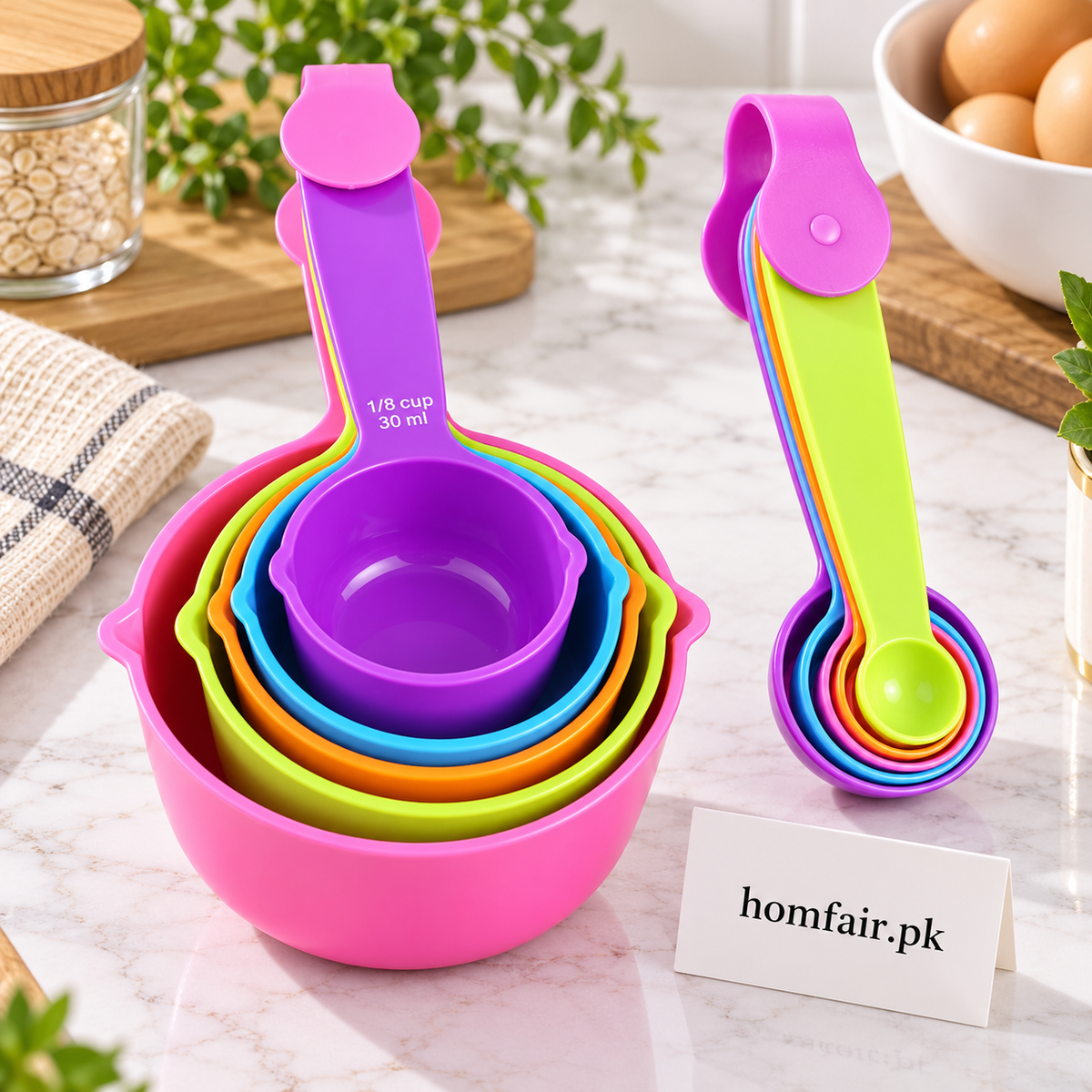 9-Piece Measuring Cup and Spoon Set for Accurate Cooking and Baking