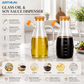 600ml Glass Oil Dispenser Bottle with Wooden Lid & Leakproof Pour Spout