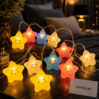 10 LED Star Fairy String Lights 10ft USB Decorative Lights