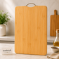 Premium Bamboo Cutting Board with Stainless Steel Handles