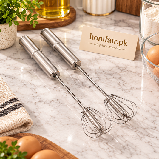 Danny Home Premium 2-Piece Whisk Set – 36cm & 30cm Stainless Steel Kitchen Baking & Mixing Tools