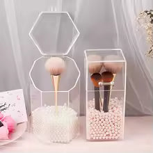 Acrylic Pearls Cosmetic Organizer Makeup Storage Box