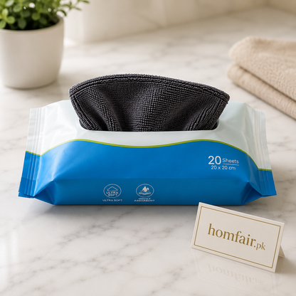 Premium Microfiber Cleaning Cloth Pack (20 Sheets)