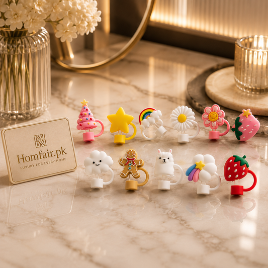 Cute Silicone Tumbler Straw Stoppers – Reusable Drink Straw Covers (1Pcs)