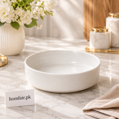 Danny Home White Ceramic Serving Bowl – 26.2 cm