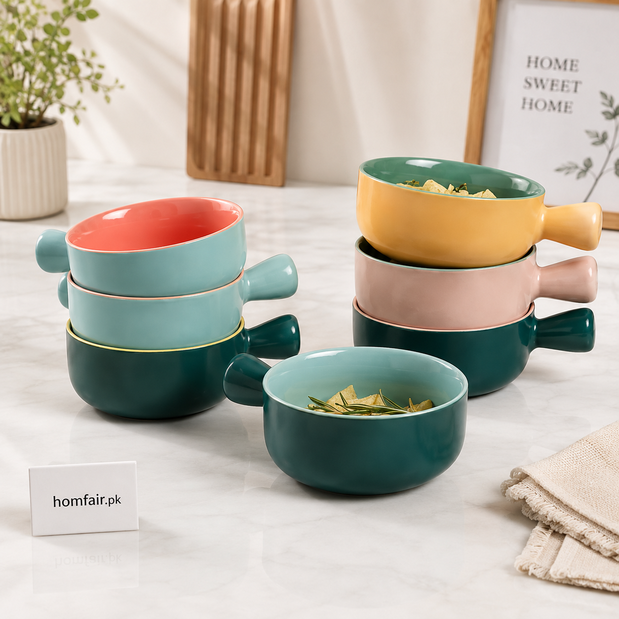 Danny Home Serving Bowl with Handle – 6.2 Inch ( 1 Piece)