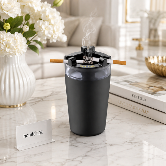 Car Ashtray with Smokeless Lid & Water Storage Premium Portable Ashtray