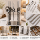 Premium 24-Piece Stainless Steel Cutlery Set with Stand