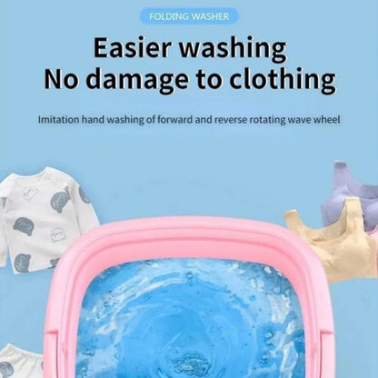 Mini Foldable Washing Machine Portable Laundry Washer for Home and Travel