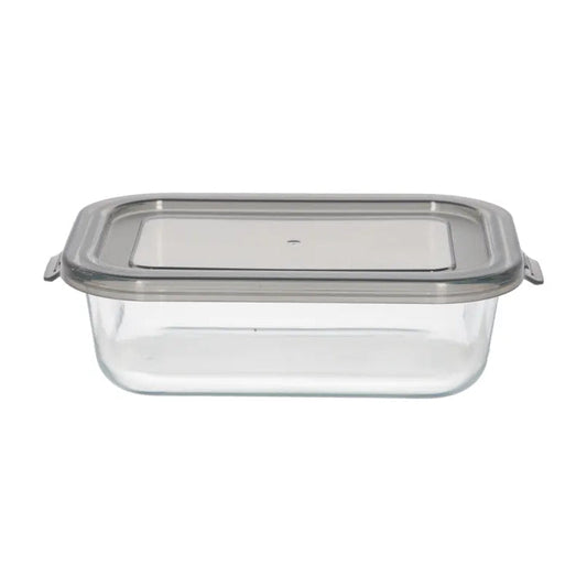 Danny Home Premium 1000ml Rectangular Crisper Glass with PP Lid for Elegant Everyday Dining & Kitchen Organization