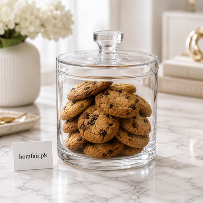 Danny Home Premium Glass Storage Jar – 13.8 cm